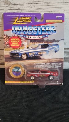 Johnny Lightning 71 Mustang FC Blue Max - Red - DRAGSTERS U.S.A. - New in Pkg!
