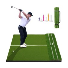 DCQ Large Dual Turf Golf Hitting Mat, 5x5ft, 15MM Base, Alignment  Angle of ...