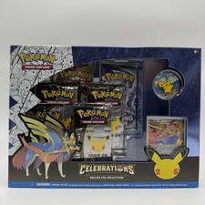 pokemon trading card game celebrations deluxe pin collection Pokemon TCG Celebrations 25th Zacian Deluxe Pin Collection Box New Sealed