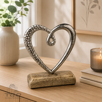 Formano Skulptur Objekt Herz Auf Fuß Silber 16Cm-693617