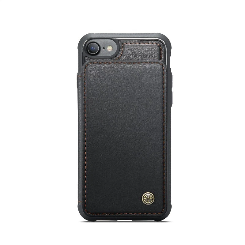 Slim Leather Case Flip Card Back Cover for iPhone 16e/15/14/13/12/11 XR SE SE 8 - Image 3 of 4