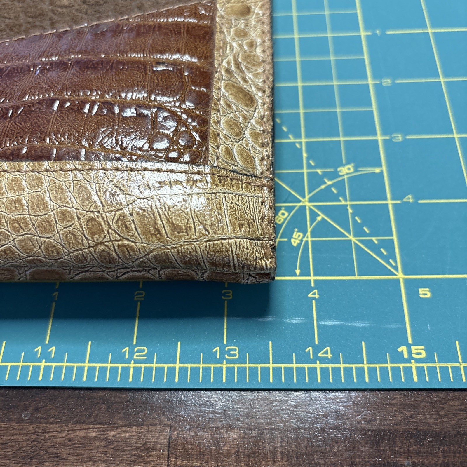 Vtg Satchel w Key Brown Patchwork Document Portfo… - image 16