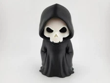 Chibi Grim Reaper Skeleton Figure - Spooky Cute Halloween Decor