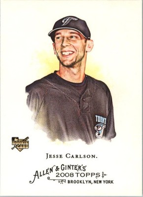 2008 Topps Allen and Ginter Baseball Card #154 Jesse Carlson RC