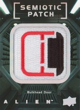 UPPER DECK 2017 ALIEN BULKHEAD DOOR #SP5 SEMIOTIC PATCH RELIC CARD