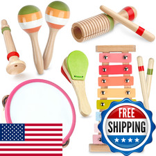 Baby Musical Instruments - Montessori Wooden Musical Toys for Toddlers 1-3, Xylo