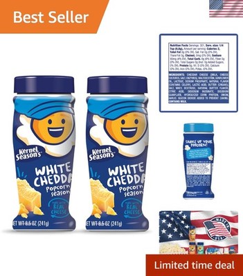 Irresistible White Cheddar Popcorn Seasoning - 2 Jars, Gluten Free & Made in USA