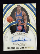 2021-22 Panini Immaculate Collection Isiah Thomas Marks Of Greatness Auto 35/49