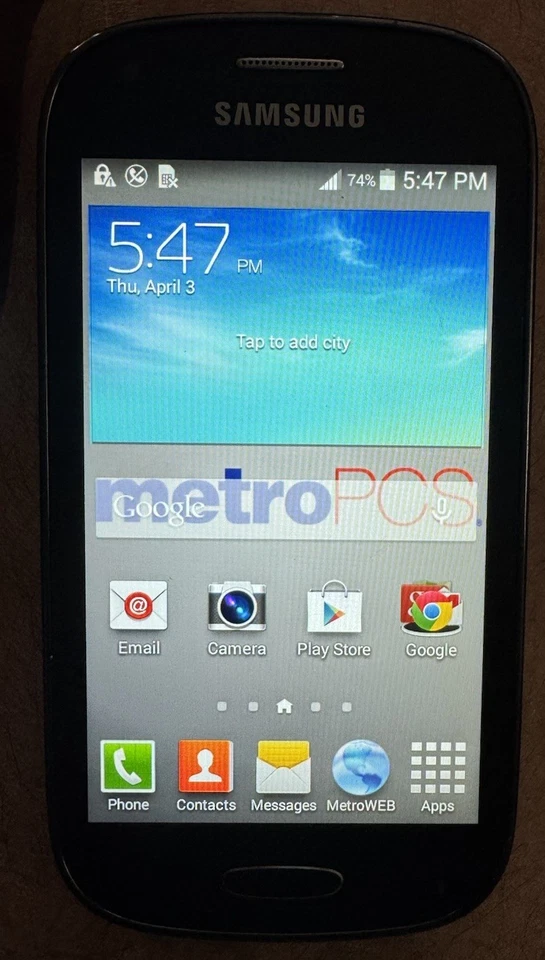 Samsung Galaxy Light SGH-T399 8gb (Metro) Black Fast Ship Very Good Used 4G - Image 2 of 3