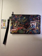 Marvel Comics Canvas Zipper Wallet Small Wristlet Buckle-Down New With Tags