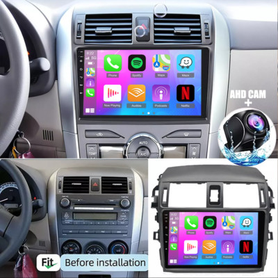 9'' For Toyota Corolla 2009-2013 Apple CarPlay Android 12 Car Stereo Radio 2+32G