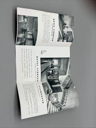 Brochure cartacea vintage Hotel Tirreno Viareggio Italia opuscolo - Foto 4 di 5