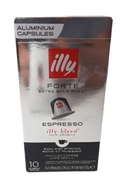 Lot Of 5 Illy Forte Espresso Coffee Capsules 10 Count Ea. Extra 1 BOX OPEN READ 