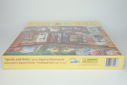 SunsOut Spools and Bolts 1000 Piece Jigsaw Puzzle Art by Bigelow Illustrations - Picture 6 of 11