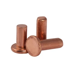 Red Copper Flat Head Solid Rivets Solid Rivet Fasteners M2 M2.5 M3 M4 M5 M6 M8
