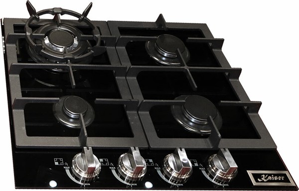 Gas Kochfeld 60Cm Kaiser Kcg 6387 Schwarzglas Gasherd 3,8Kw Wok-image