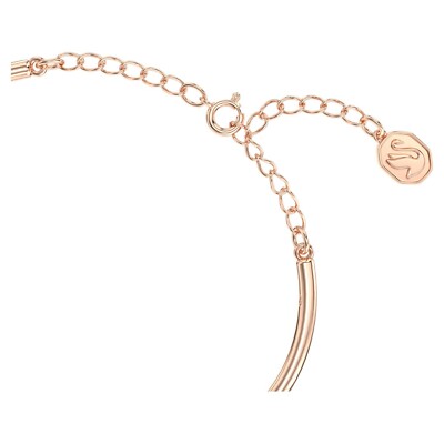 Swarovski Volta bangle Bow, White, Rose gold-tone plated Swarovski Volta bangle Bow, White, Rose gold-tone plated