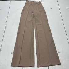 Fashion Nova Tan High-Rise Pull On Wide Leg Pants Zip Up Back Womens Size S