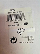 2004 Swarovski Crystal SCS Title Plaque Anna 656142- New- Never opened-B10-L189