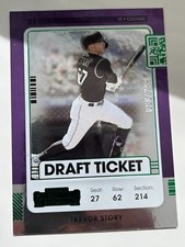 TREVOR STORY 2021 Panini Contenders Baseball GREEN Draft Ticket #'d/299