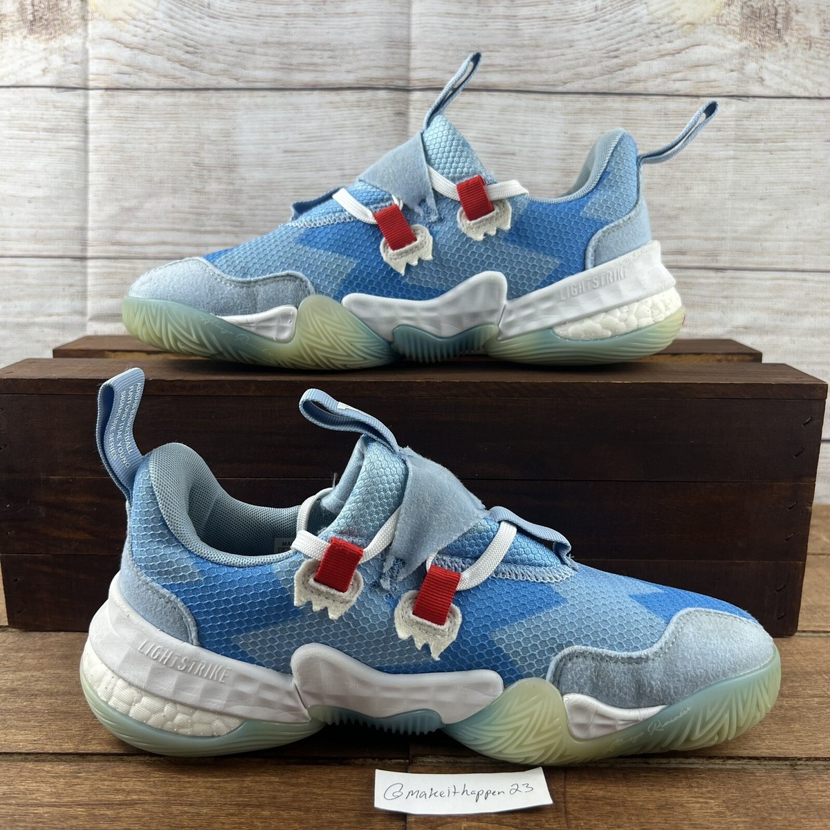 Adidas Trae Young 1 Ice Trae Blue Icee Blue White H68997 Men Size