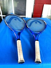 2X HEAD TI CONQUEST NANO TITANIUM BLUE WHITE TENNIS RACKETS GRIP 4 1/2" 4 3/8"