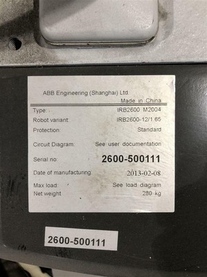 Abb Irb 2600 12 1 65 With Irc5 Controller Teach Pendant And Cables Ebay