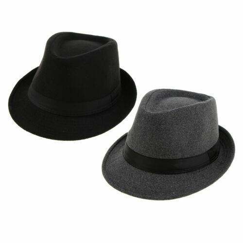 DKNY Black Fedora Hat With Gold Chain, 100% Wool, One Size  display picture 1
