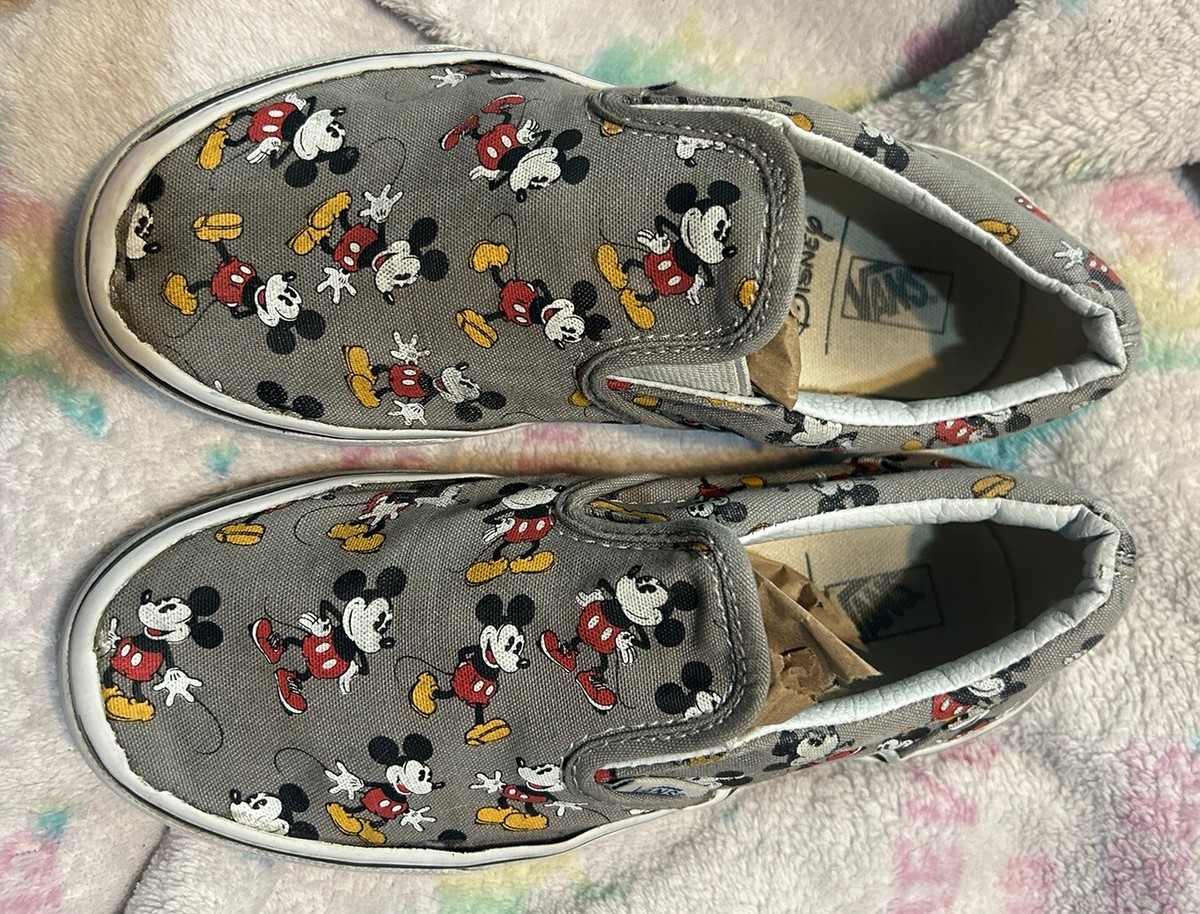 Vans classic slip on X Disney Mickey Mouse grey shoes Kids  display picture 1