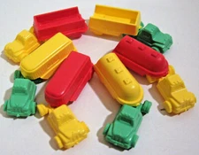 8 Toy Truck 2 Piece Vending Machine Charm Capsule Prize Old Store Stock