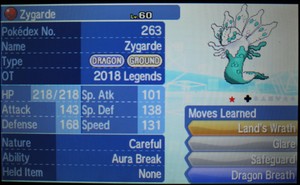 Shiny Zygarde Event 18 Legends Pokemon Ultra Sun Moon Legitimate Legal Ebay