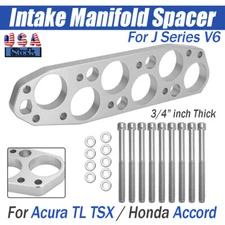 3/4" Billet J Series V6 Intake Manifold Spacer Kit For Acura TL TSX Accord Sedan
