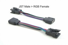 JST 4 pin Male to RGB 4 pin female adapter pig tail no solider need one pair