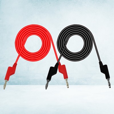  2Pcs Universal Meter Banana Plug Multimeter Test Cable Wires Lead Kits