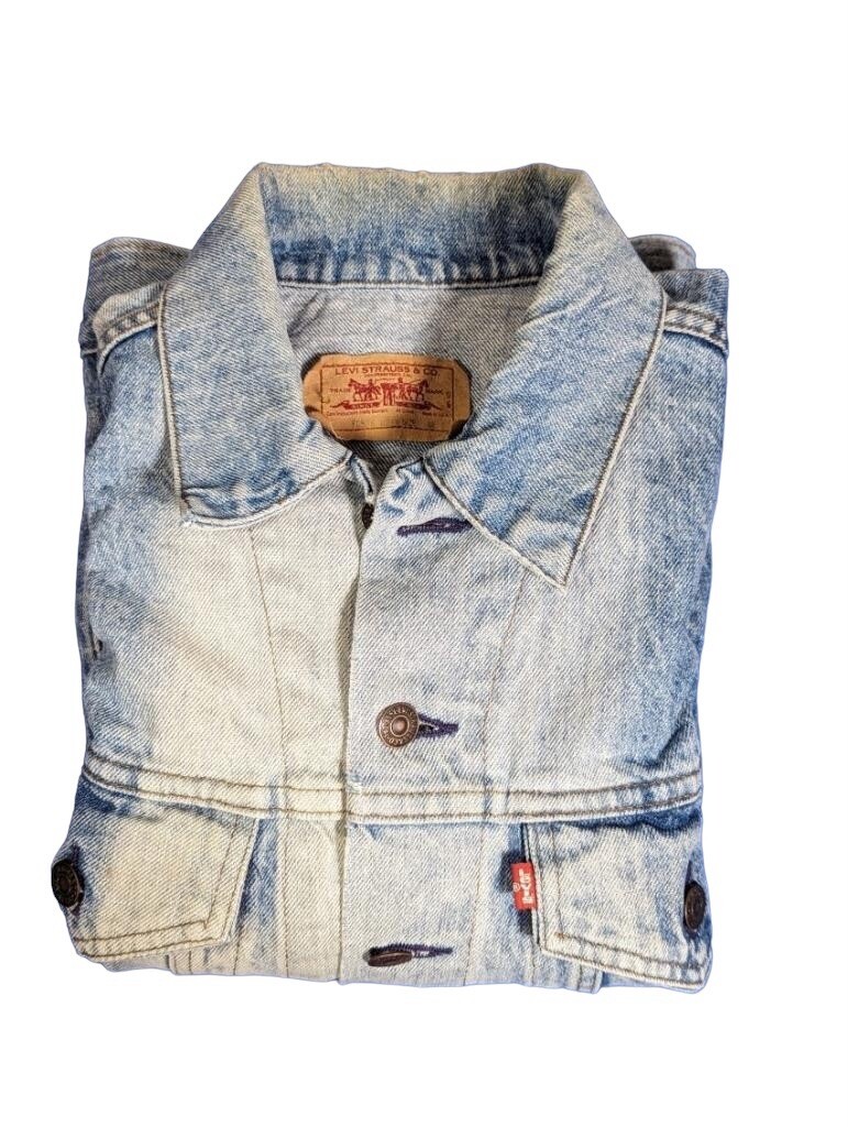 Levi's 70506 VTG Denim Jean Trucker Jacket Sz 42 Sun Levi's 70506 VTG Denim Jean Trucker Jacket Sz 42 Sun