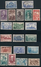 1936-1939 France (27) ISSUES OF LATE 30's MOSTLY USED; ALL DIFF AS SHOWN; CV $70