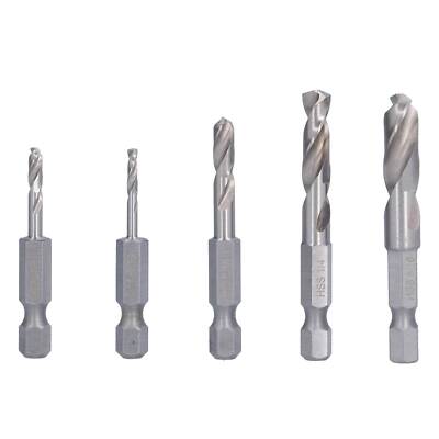 5Pcs Bohrer Set Durable High Speed Stahl Hex Schaft Kurze Bohrer Bits Für DE
