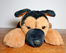 FAO Schwarz German Shepard puppy plush floppy realistic dog stuffed animal 15"