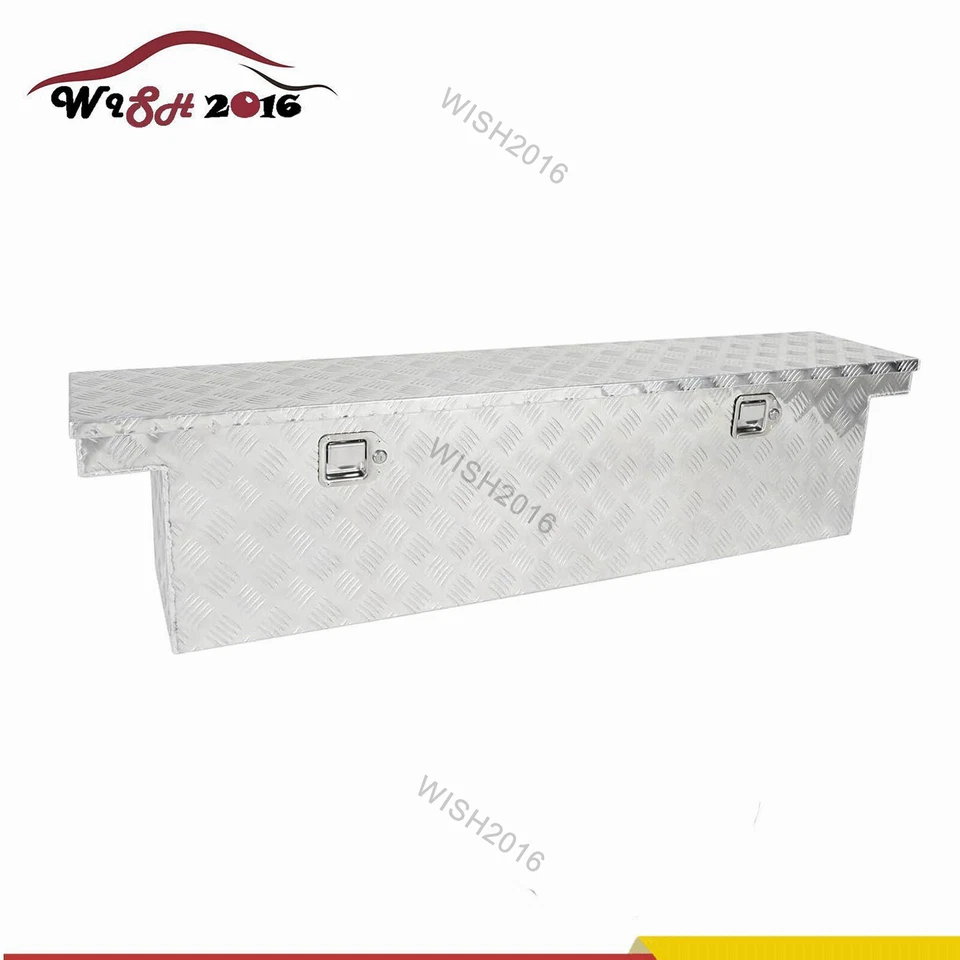 60"X12"X14" Pickup Truck Trunk Bed Tool Box Underbody Trailer Storage + Lock Foto 2 de 4