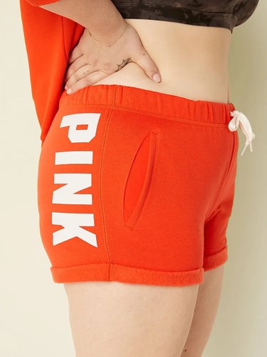 VICTORIA'S SECRET PINK LOGO BOYFRIEND HERITAGE FLEECE SHORTS XS S M L XL XXL NWT - Picture 11 of 66