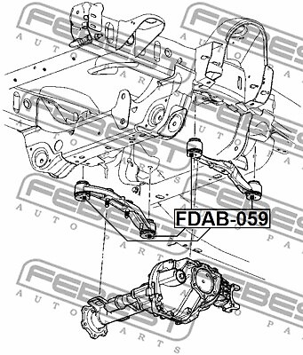 FDAB-059 FEBEST Mounting, differential for CADILLAC,CHEVROLET,GMC