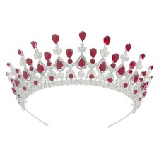 Luxury All CZ Cubic Zirconia Queen Princess Wedding Party Tiara Crown For Women
