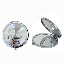 12 Baptism Favors Holly Cup Double Side Compact Mirror First Communion Bautizo