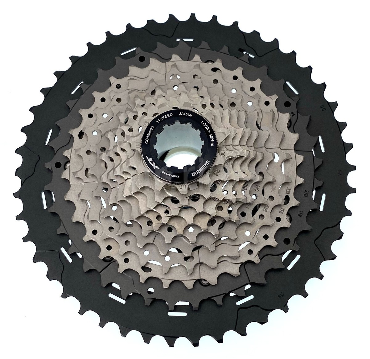 シマノ　CS-M8000 11-46T 11S DEORE XT Shimano DEORE XT CS-M8000 MTB Cassette Sprocket 11-46T, 1x11