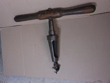Antique Coopers Tool Barrel Bung Hole Reamer Auger Wood Handle