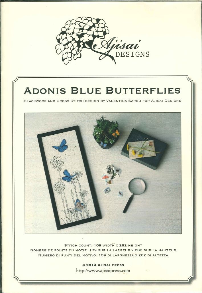 Libri Valentina Sardu - Adonis Blue Buterflies. Cross Stitch And Blackwork Desig