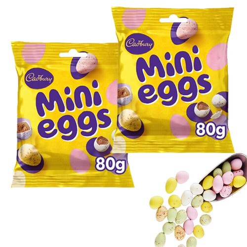 24 x CADBURY MINI EGGS CHOCOLATE BAG 80G Full Box Perfect Kids Christmas Gift