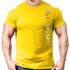 X-Fit Gold Gym T-Shirt Mens Gym Clothing Workout Training Vest Bodybuilding Top