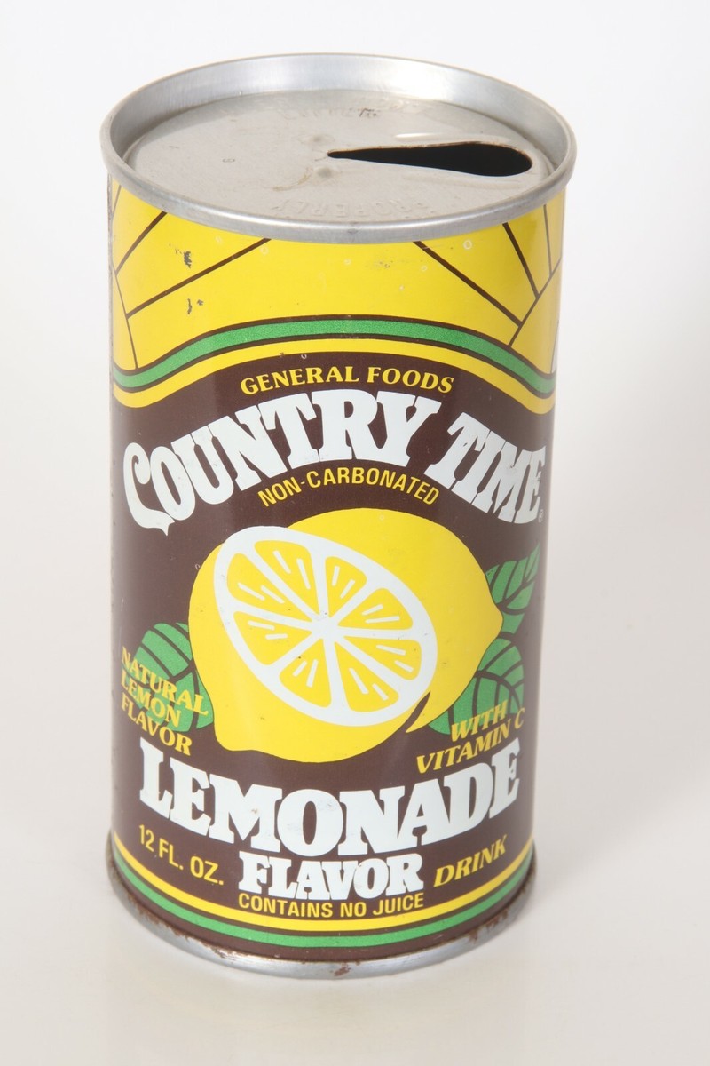 90’s 「Post Aven Le Fustec Ton Lemonde」 Country Time Lemonade Soda can - S/S | eBay