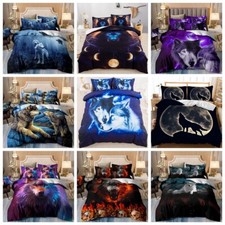 Wolf Animals Duvet Cover Set Single Double King Size Bedding Set with Pillowcase